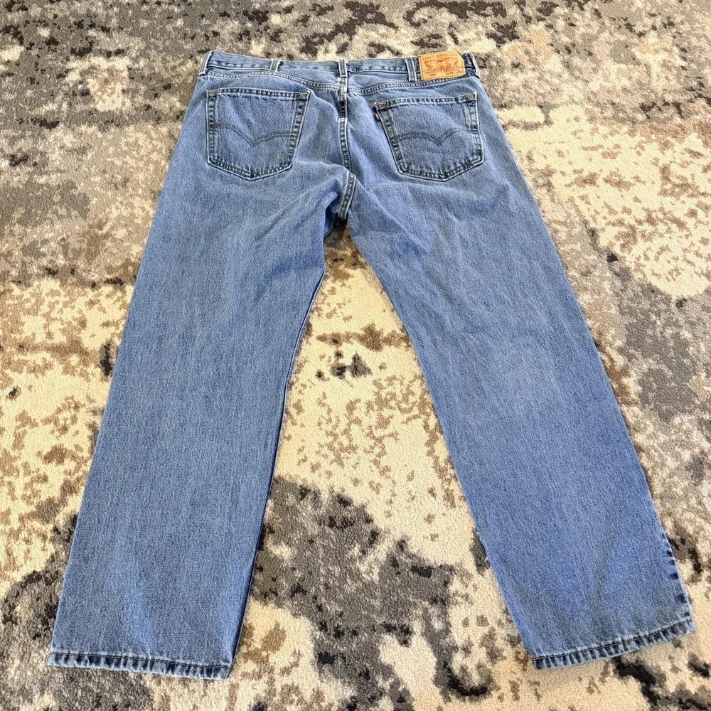 Levis 505 Jeans Mens 40x30 Blue Denim Straight Leg Regular Fit Medium Wash